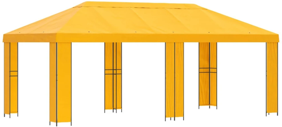 Sodo Paviljonas 6 x 3 m Geltona Poliesteris ir plienas 190 gsm