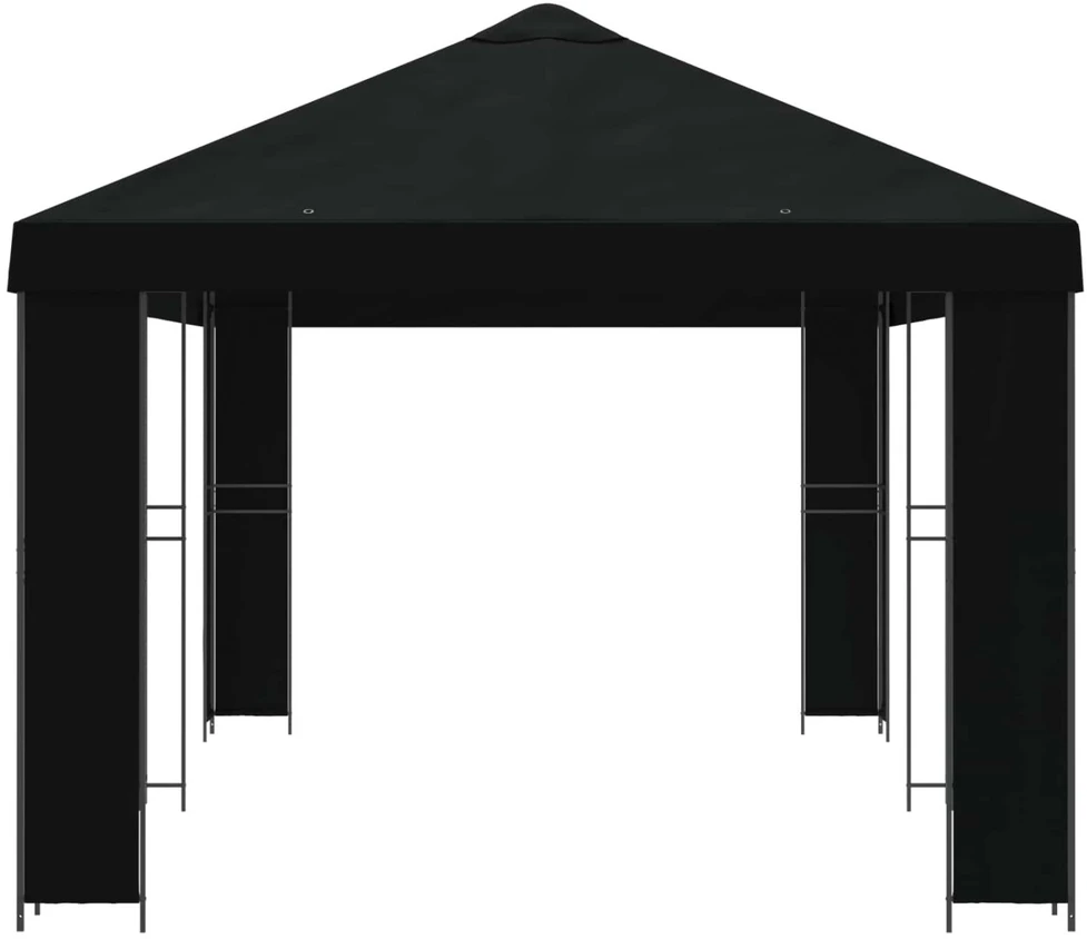 Sodo Paviljonas 6 x 3 m Juoda Poliesteris ir plienas 190 gsm