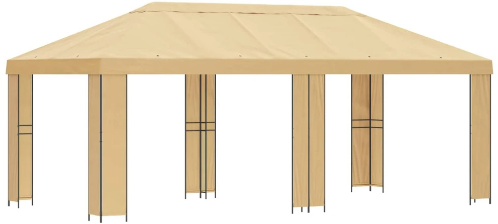 Sodo Paviljonas 6 x 3 m Kreminė Poliesteris ir plienas 190 gsm
