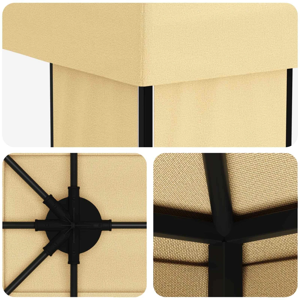 Sodo Paviljonas 6 x 3 m Kreminė Poliesteris ir plienas 190 gsm