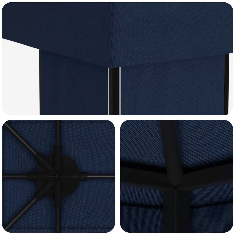 Sodo Paviljonas 6 x 3 m Mėlyna Poliesteris ir plienas 190 gsm