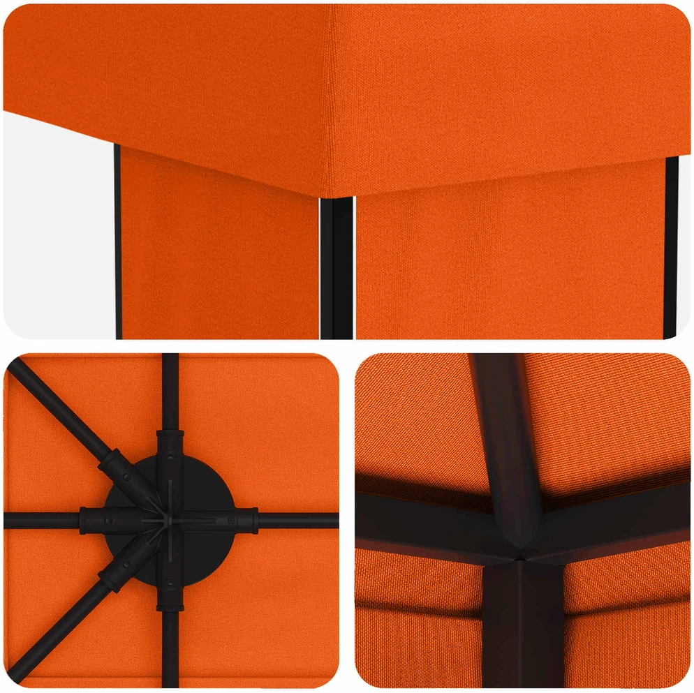Sodo Paviljonas 6 x 3 m Oranžinė Poliesteris ir plienas 190 gsm