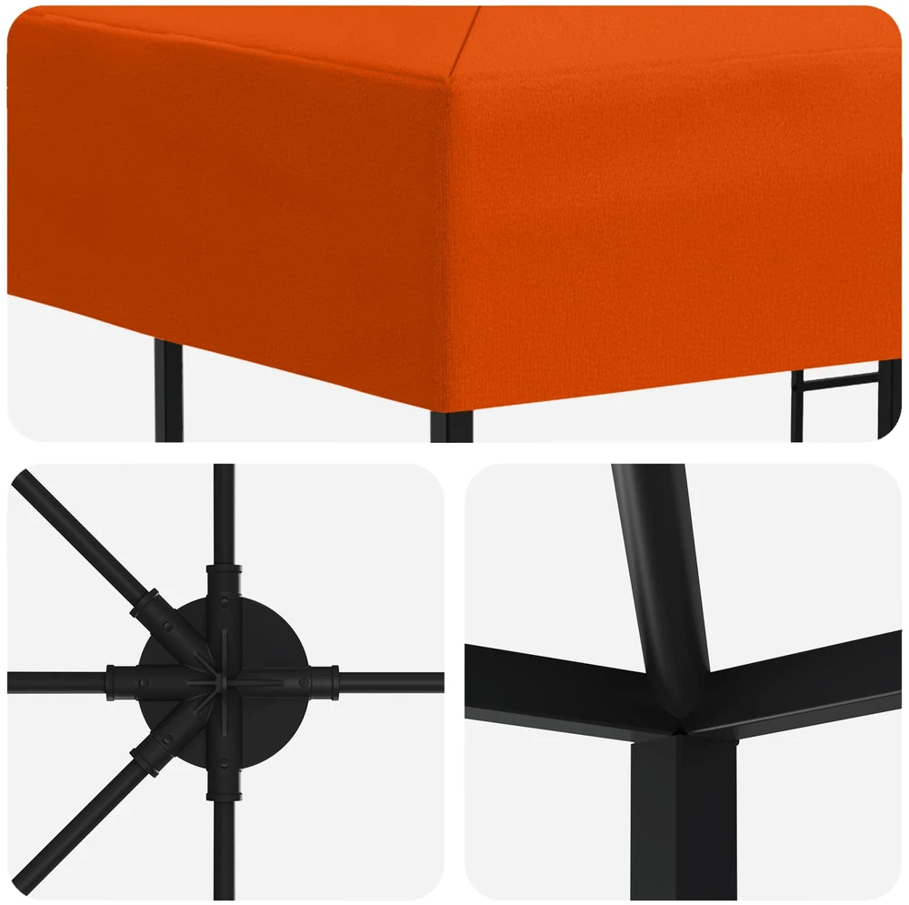 Sodo Paviljonas 6 x 3 m Oranžinė Poliesteris ir plienas 190 gsm