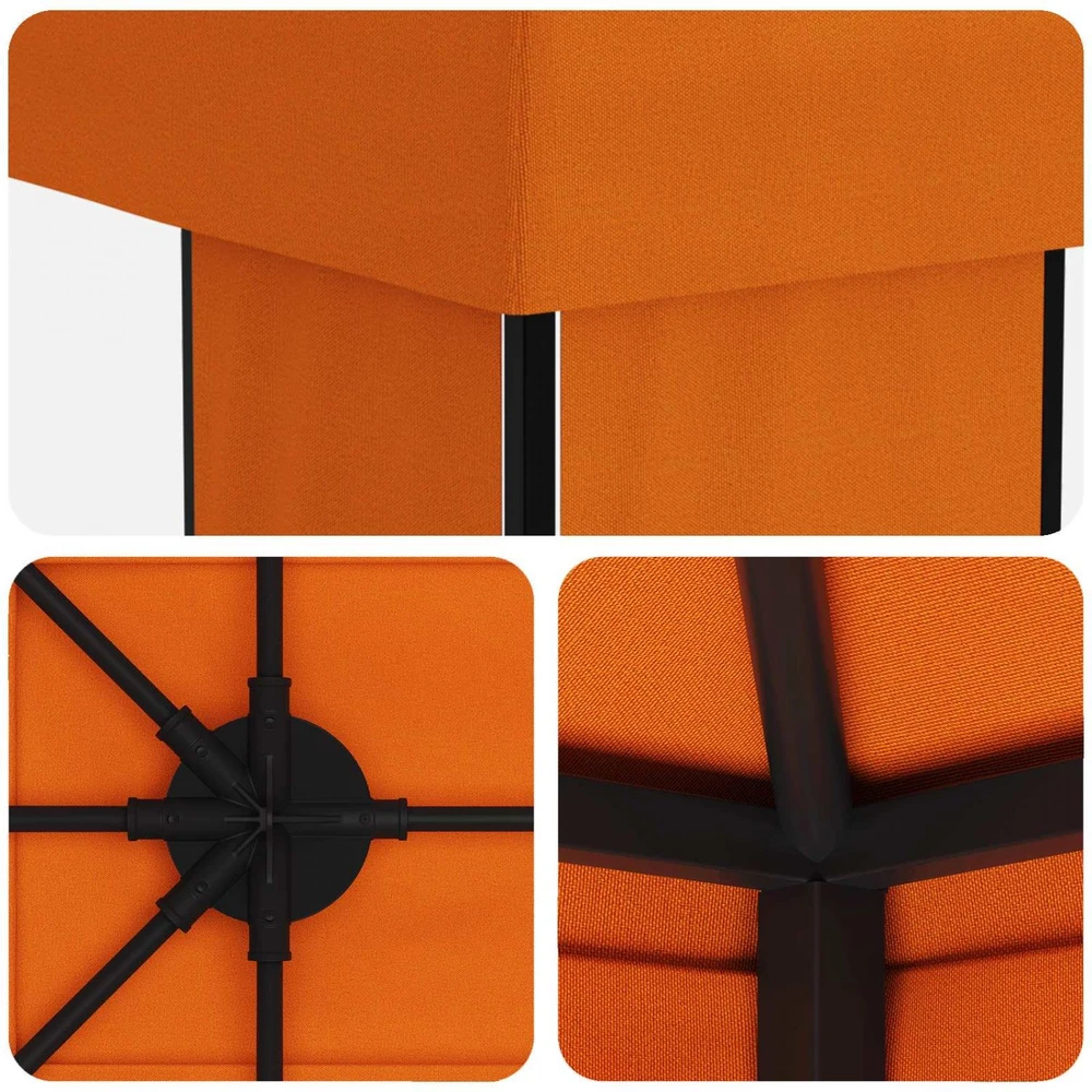 Sodo Paviljonas 6 x 3 m Oranžinė Poliesteris ir plienas 190 gsm