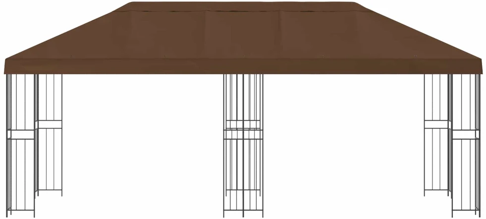 Sodo Paviljonas 6 x 3 m Ruda Poliesteris ir plienas 190 gsm