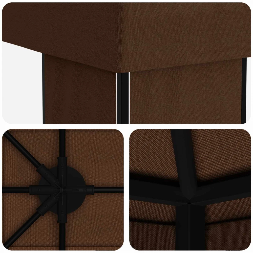 Sodo Paviljonas 6 x 3 m Ruda Poliesteris ir plienas 190 gsm