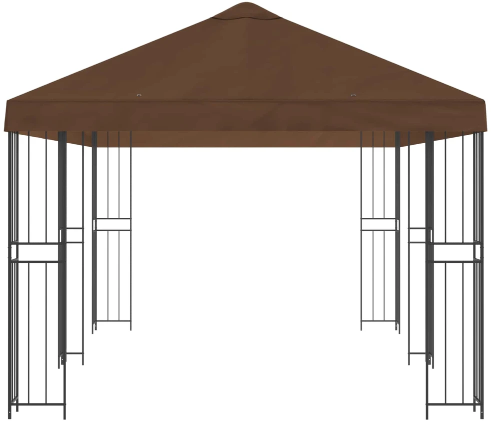 Sodo Paviljonas 6 x 3 m Ruda Poliesteris ir plienas 190 gsm