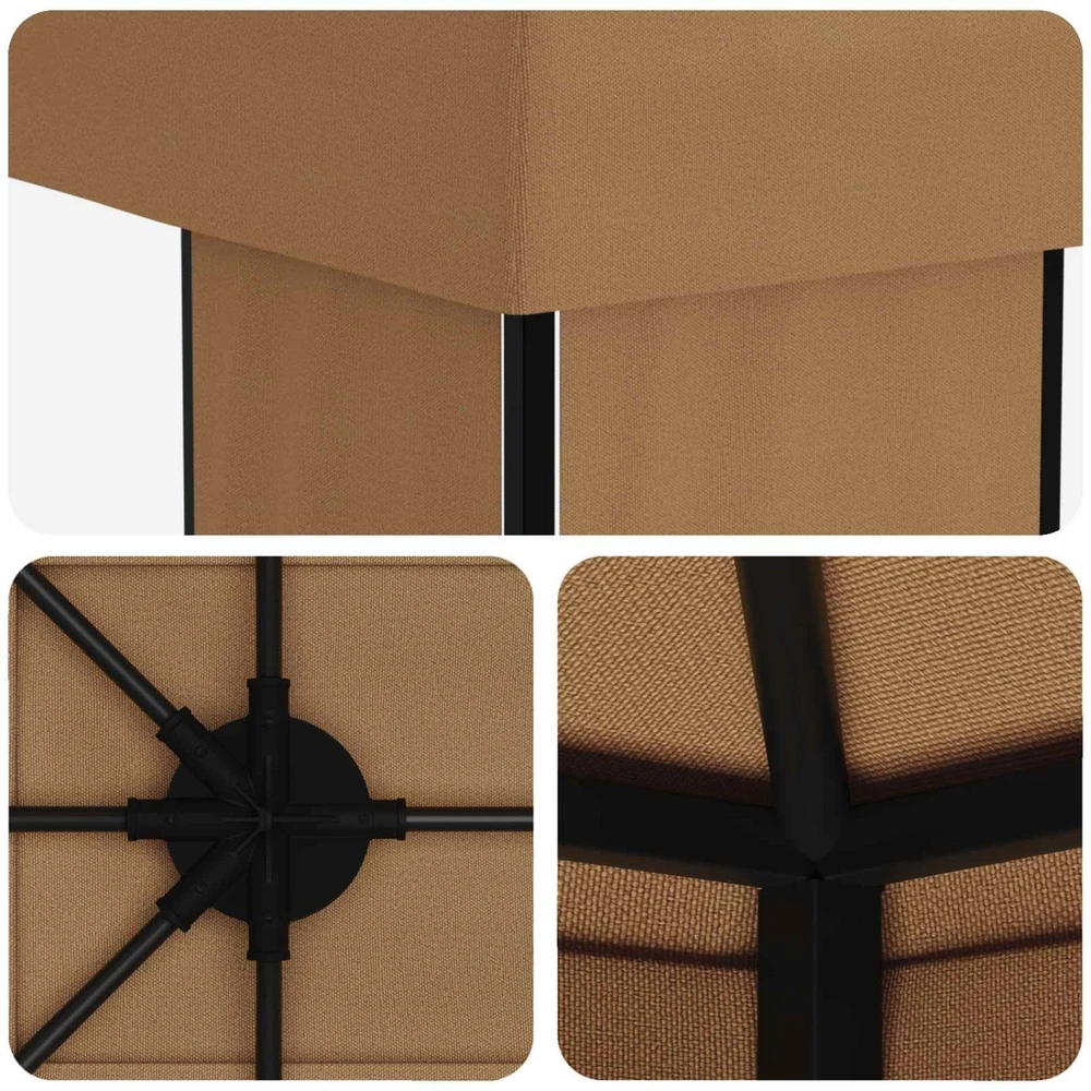 Sodo Paviljonas 6 x 3 m Smėlio Poliesteris ir plienas 190 gsm