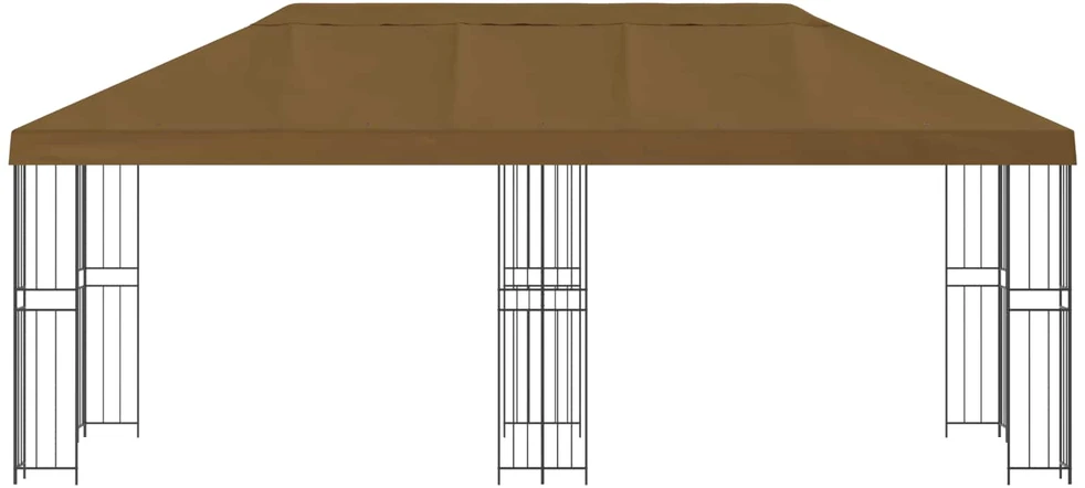 Sodo Paviljonas 6 x 3 m Taupe Poliesteris ir plienas 190 gsm