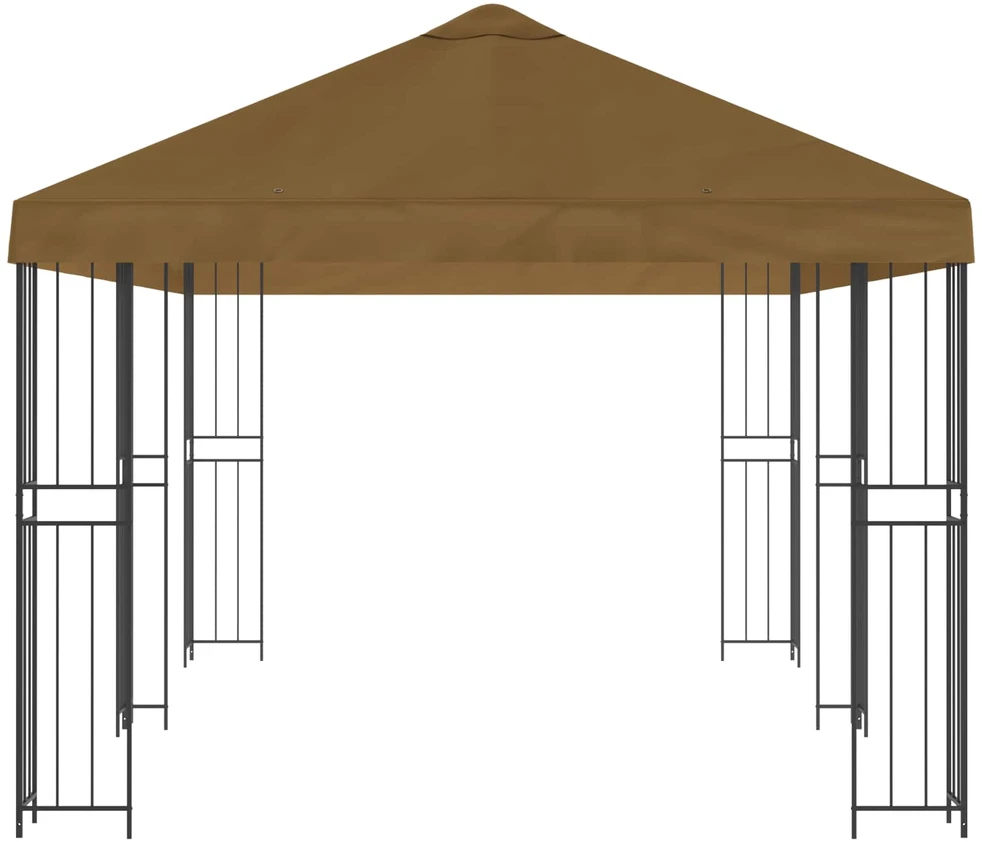 Sodo Paviljonas 6 x 3 m Taupe Poliesteris ir plienas 190 gsm