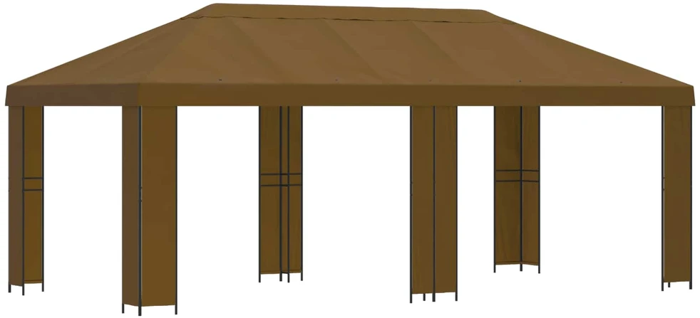 Sodo Paviljonas 6 x 3 m Taupe Poliesteris ir plienas 190 gsm
