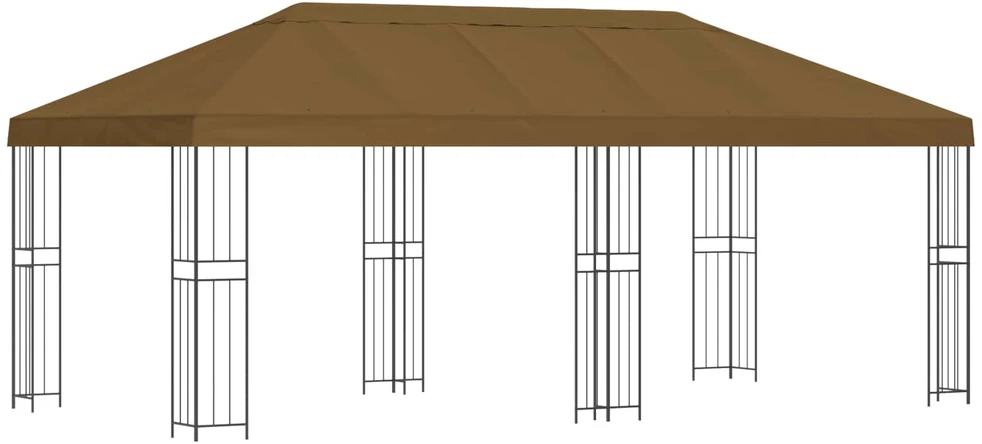 Sodo Paviljonas 6 x 3 m Taupe Poliesteris ir plienas 190 gsm