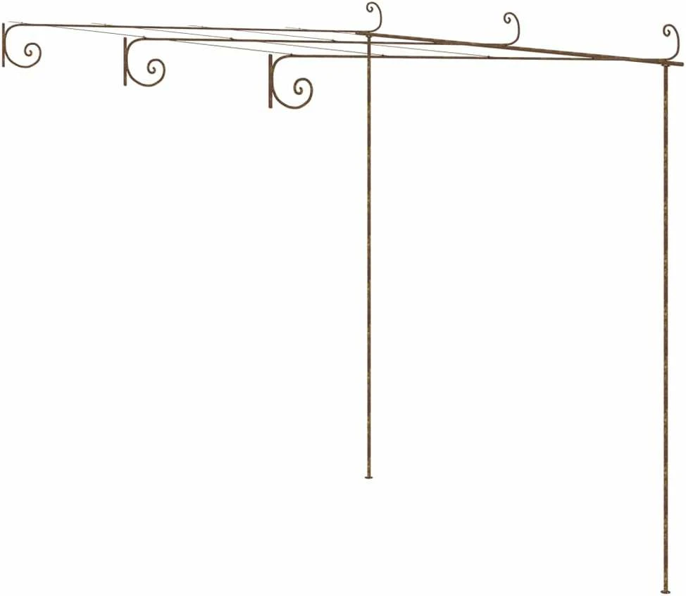 Sodo pergolė, senovinės rudos spalvos, 3x3x2,5m, geležis