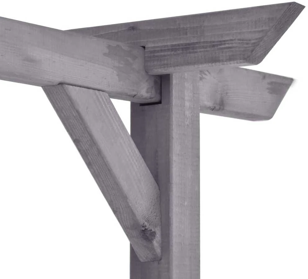 Sodo pergolė, pilkos spalvos, 400x40x205cm, impregnuota pušis