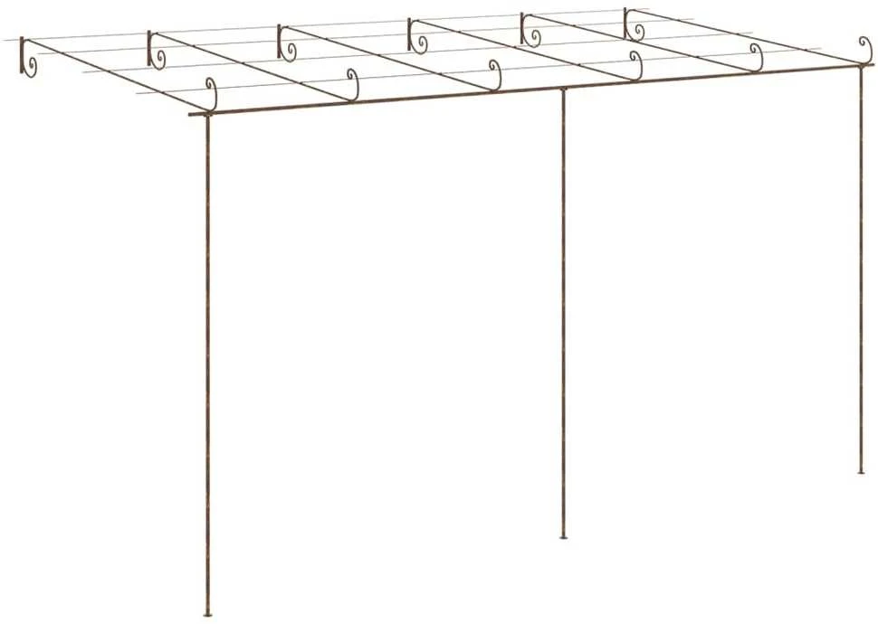 Sodo pergolė, senovinės rudos spalvos, 6x3x2,5m, geležis