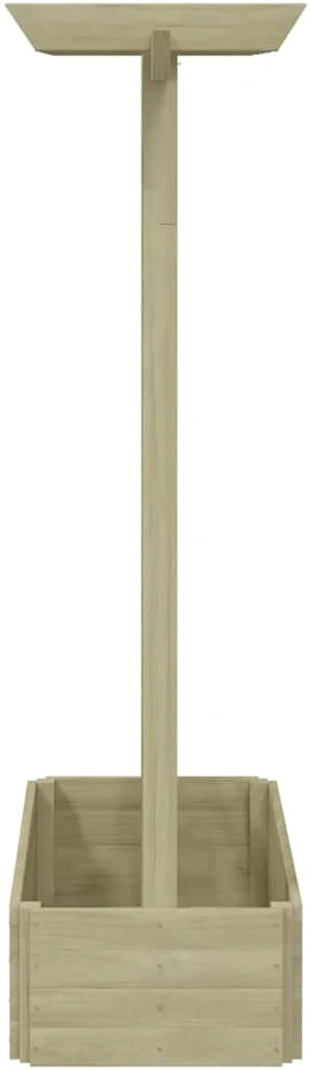 Sodo pergolė su vazonu, 162x56x204cm, mediena