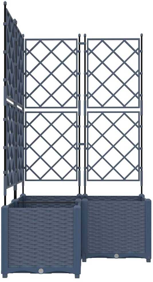 Sodo vazonas 3 vnt. Pilka 80 x 80 x 143 cm PP
