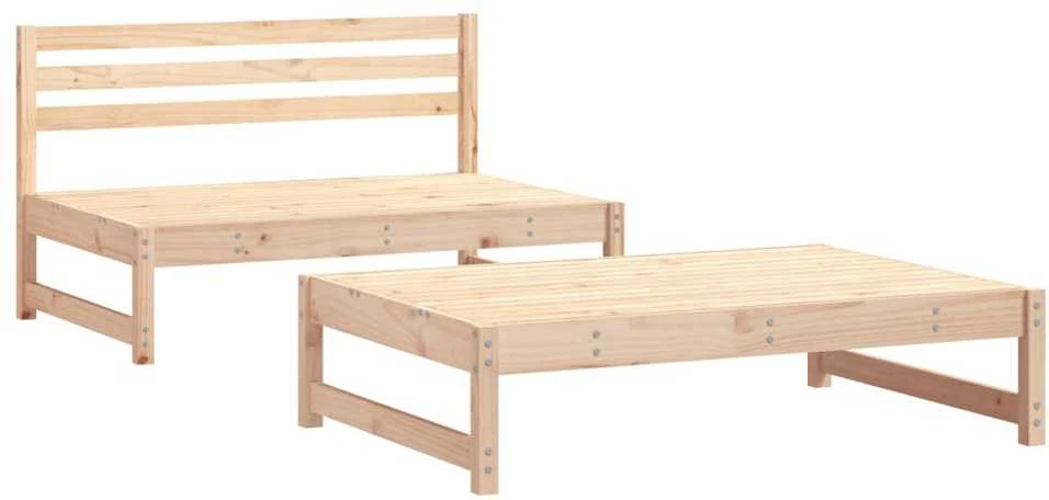 Lauko baldų komplektas Sodo poilsio baldų komplektas, 2 dalių, pušies medienos masyvas