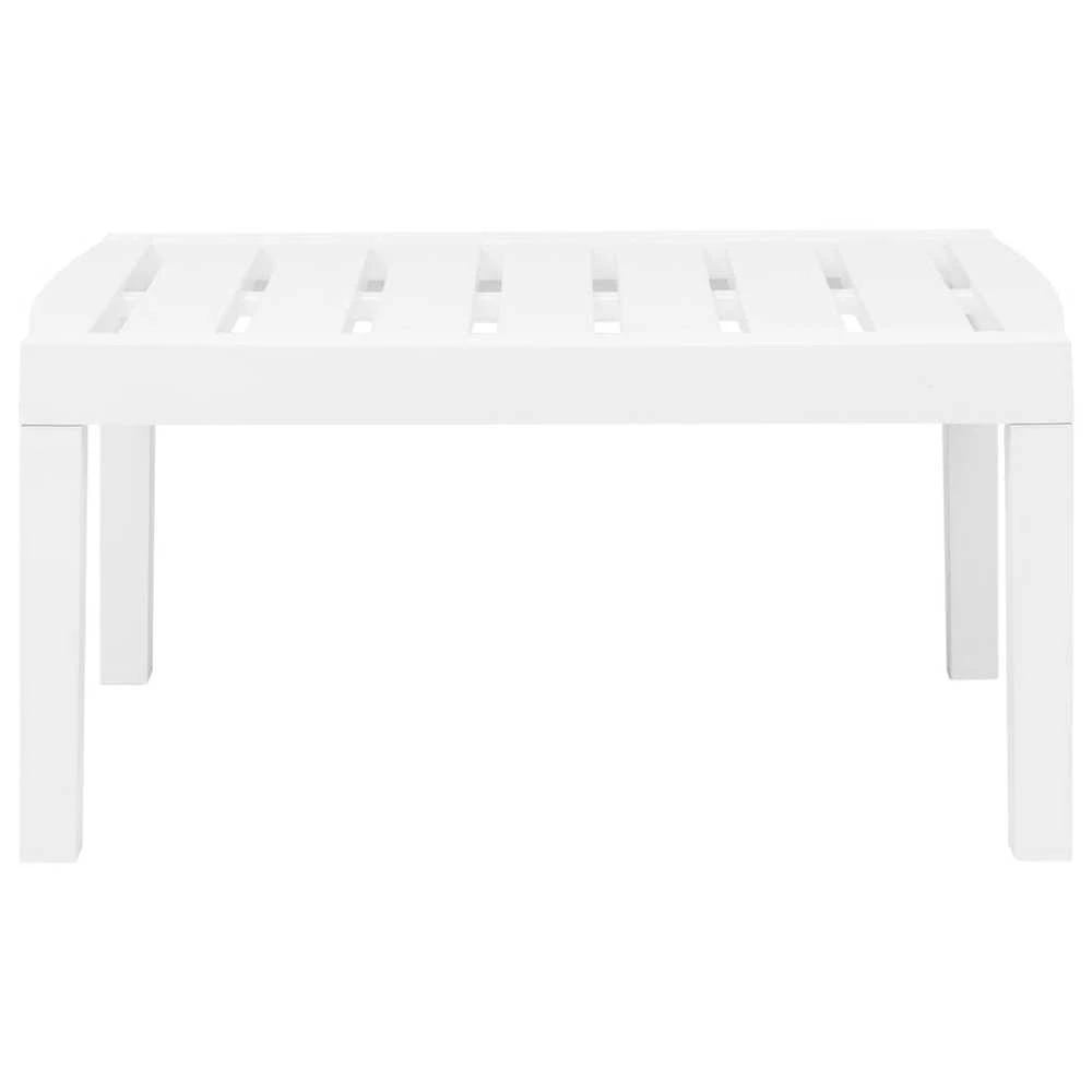 Lauko baldų komplektas Sodo poilsio baldų komplektas, 3 dalių, baltas, plastikas