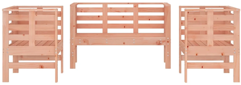 Lauko baldų komplektas Sodo poilsio baldų komplektas, 3 dalių, douglas eglės masyvas
