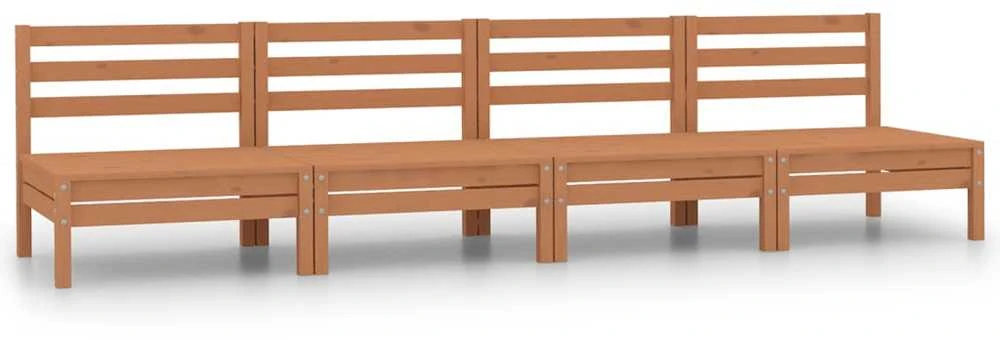 Lauko baldų komplektas Sodo poilsio baldų komplektas, 4 dalių, medaus rudas, pušis