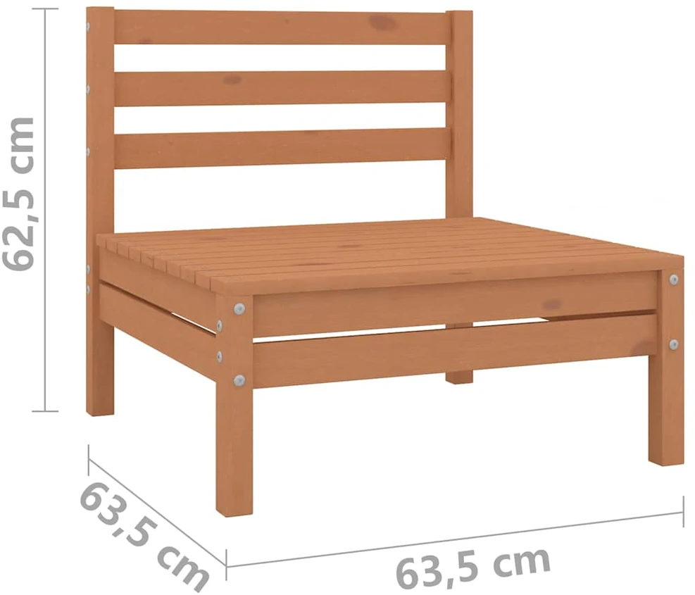 Lauko baldų komplektas Sodo poilsio baldų komplektas, 4 dalių, medaus rudas, pušis