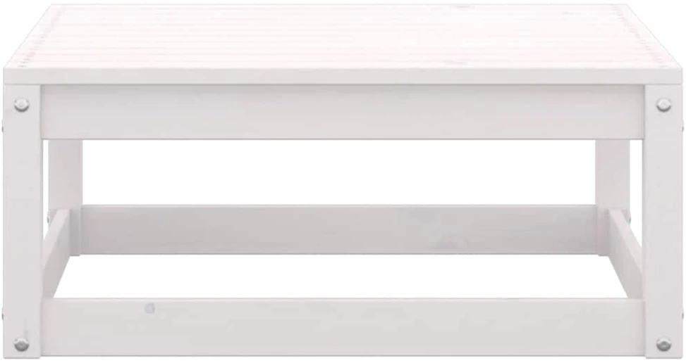 Lauko baldų komplektas Sodo poilsio baldų komplektas, 6 dalių, baltas, pušies masyvas