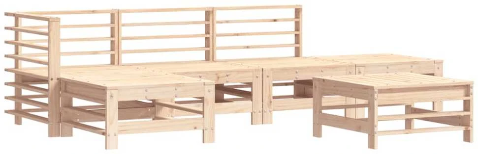 Lauko baldų komplektas Sodo poilsio baldų komplektas, 6 dalių, pušies medienos masyvas