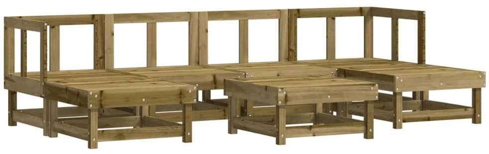 Lauko baldų komplektas Sodo poilsio baldų komplektas, 7 dalių, impregnuota pušis