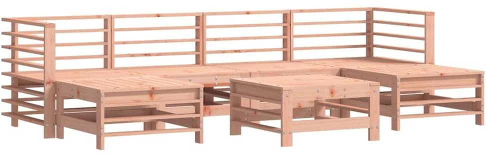 Lauko baldų komplektas Sodo poilsio baldų komplektas, 7 dalių, douglas eglės masyvas