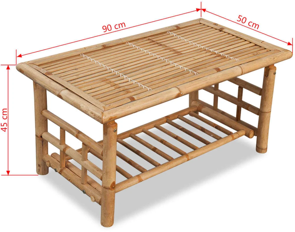 Lauko baldų komplektas Sodo poilsio baldų komplektas su pag., 4d., bambukas
