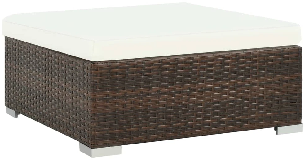 Lauko baldų komplektas Sodo poilsio baldų komplektas su pag., 8d., rud. sp., polir.