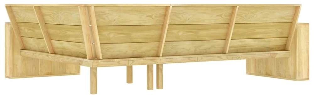 Lauko baldų komplektas Sodo poilsio komplektas, 2 dalių, impregnuota pušies mediena