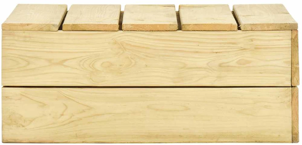 Lauko baldų komplektas Sodo poilsio komplektas, 3 dalių, impregnuota pušies mediena