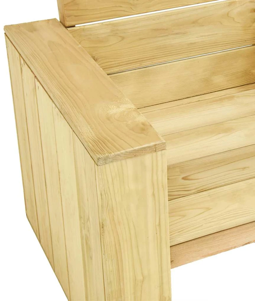 Lauko baldų komplektas Sodo poilsio komplektas, 3 dalių, impregnuota pušies mediena