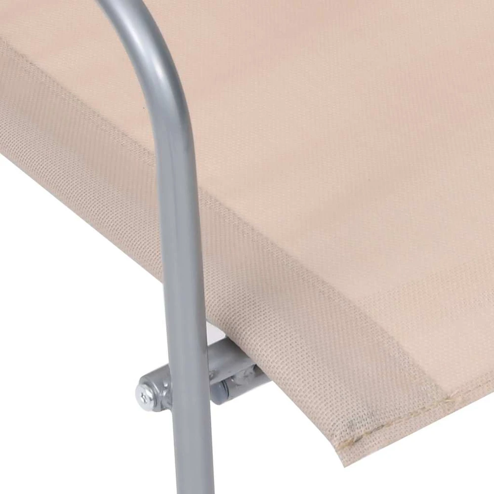Lauko baldų komplektas Sodo poilsio komplektas, 4 dalių, kreminis, audinys ir plienas
