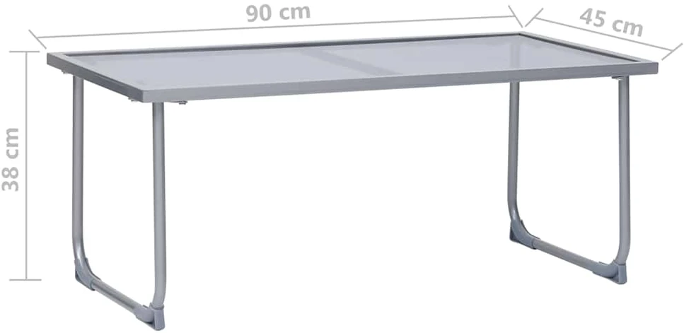 Lauko baldų komplektas Sodo poilsio komplektas, 4 dalių, pilkas, audinys ir plienas