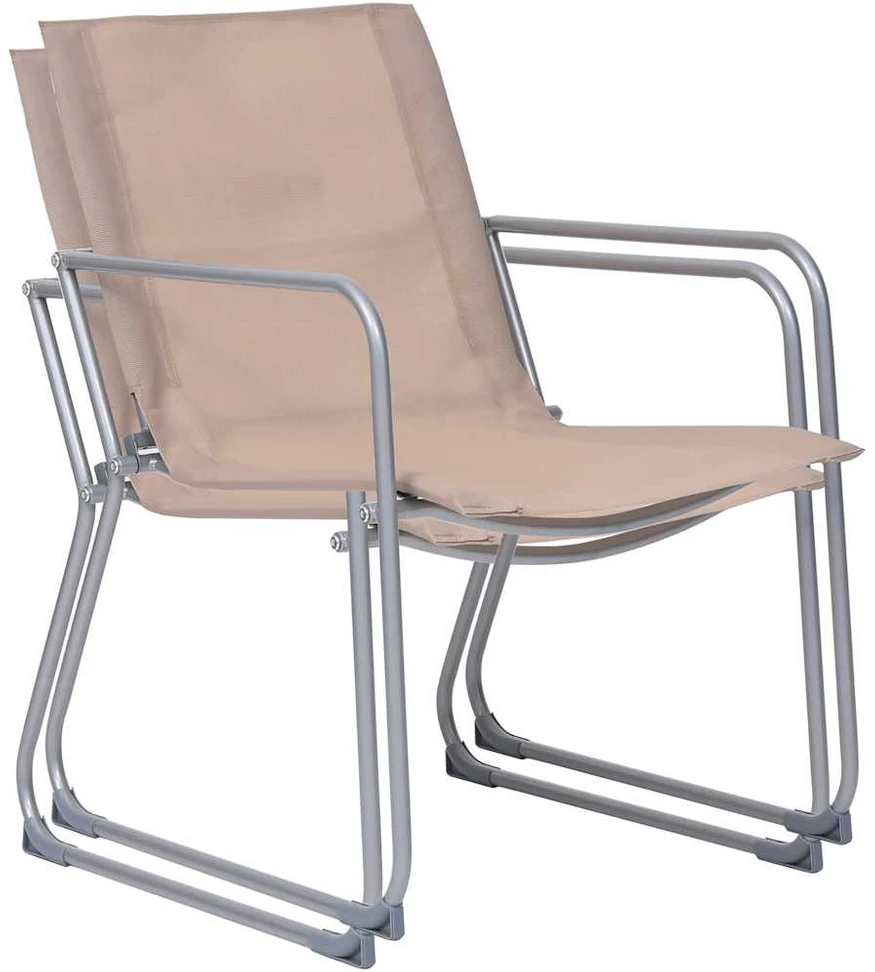 Lauko baldų komplektas Sodo poilsio komplektas, 4 dalių, taupe, audinys ir plienas