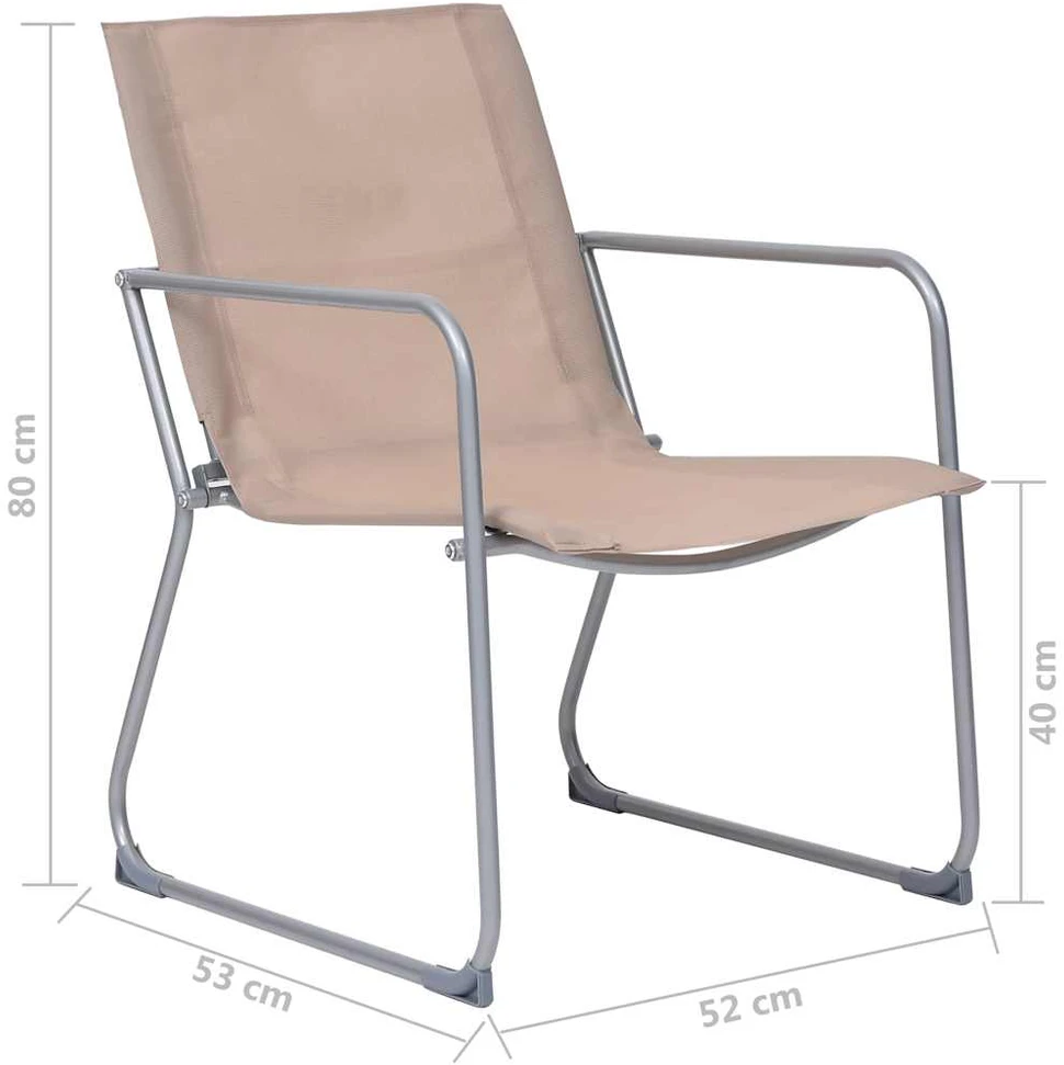 Lauko baldų komplektas Sodo poilsio komplektas, 4 dalių, taupe, audinys ir plienas