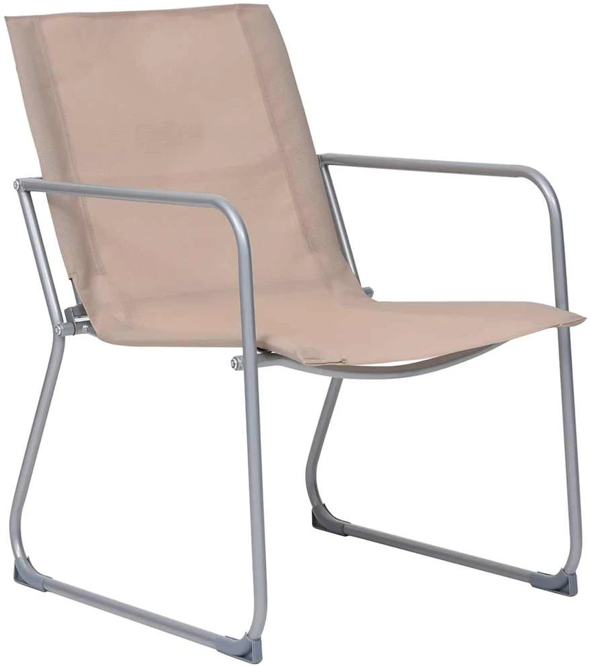 Lauko baldų komplektas Sodo poilsio komplektas, 4 dalių, taupe, audinys ir plienas
