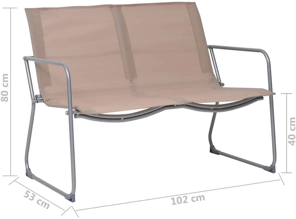 Lauko baldų komplektas Sodo poilsio komplektas, 4 dalių, taupe, audinys ir plienas