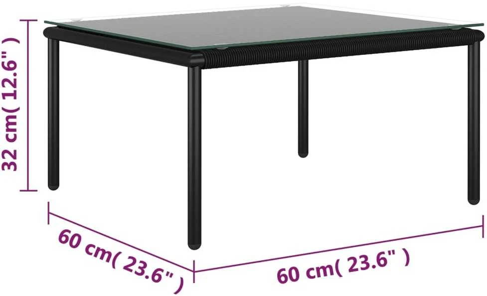 Lauko baldų komplektas Sodo poilsio komplektas su pagalvėmis, 6 dalių, juodas, PVC