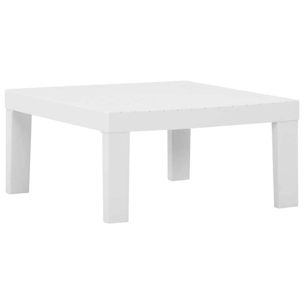 Sodo poilsio stalas, baltos spalvos, plastikas