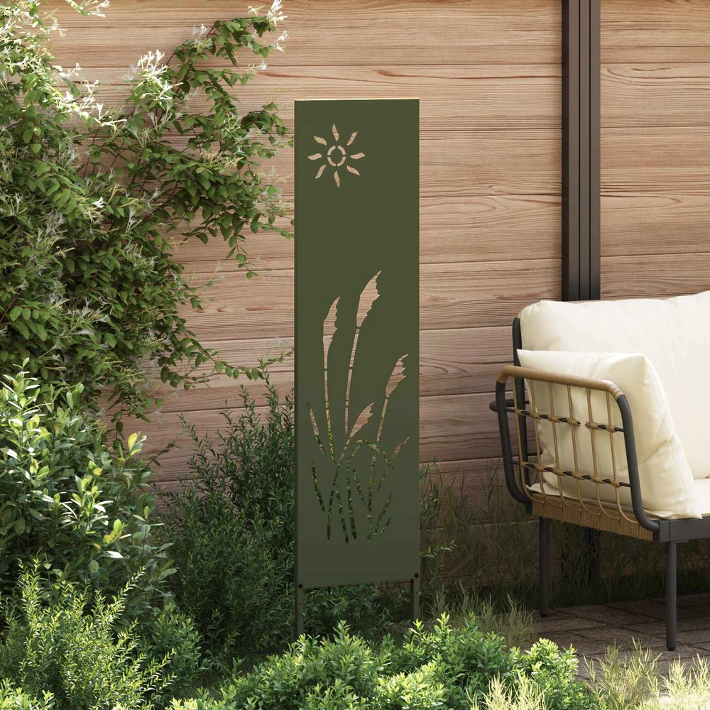 Sodo privatumo ekranas „Fretwork“ Alyvuogių žalia 32 x 140 cm