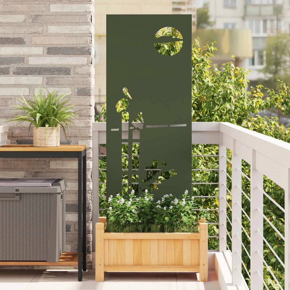 Sodo privatumo ekranas „Fretwork“ Alyvuogių žalia 50 x 140 cm