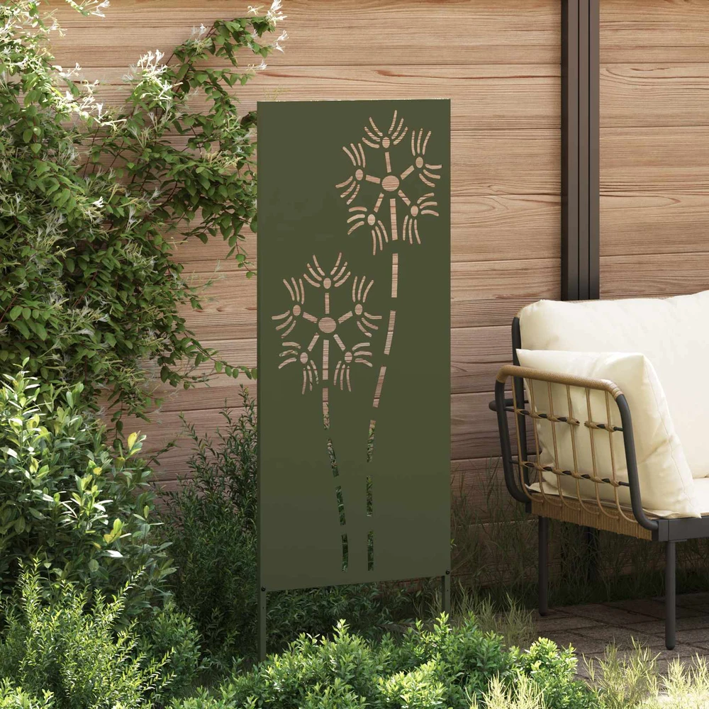 Sodo privatumo ekranas „Fretwork“ Alyvuogių žalia 50 x 140 cm