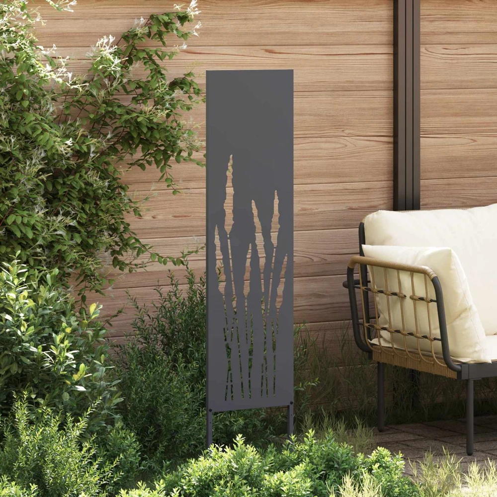 Sodo privatumo ekranas „Fretwork“ antracito spalvos 32 x 140 cm