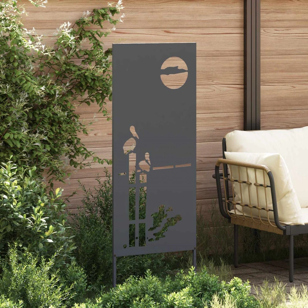 Sodo privatumo ekranas „Fretwork“ Antracitas 50 x 140 cm