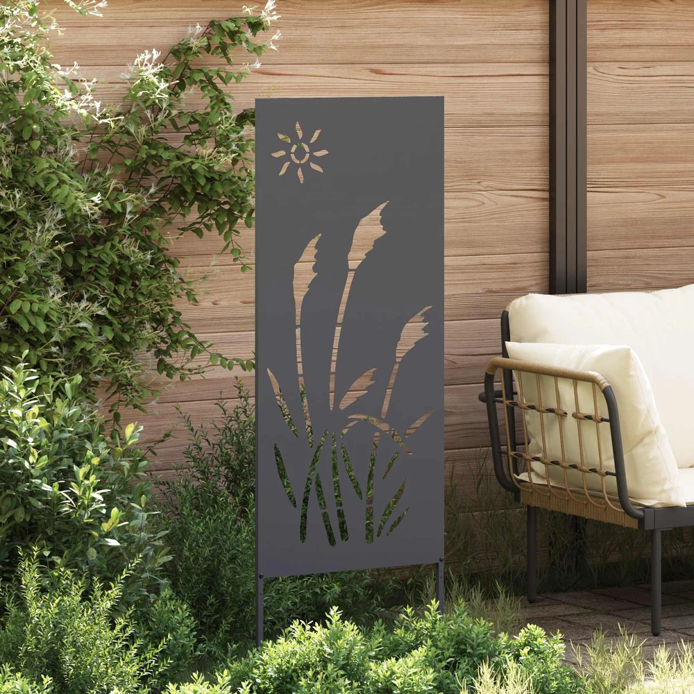 Sodo privatumo ekranas „Fretwork“ Antracitas 50 x 140 cm