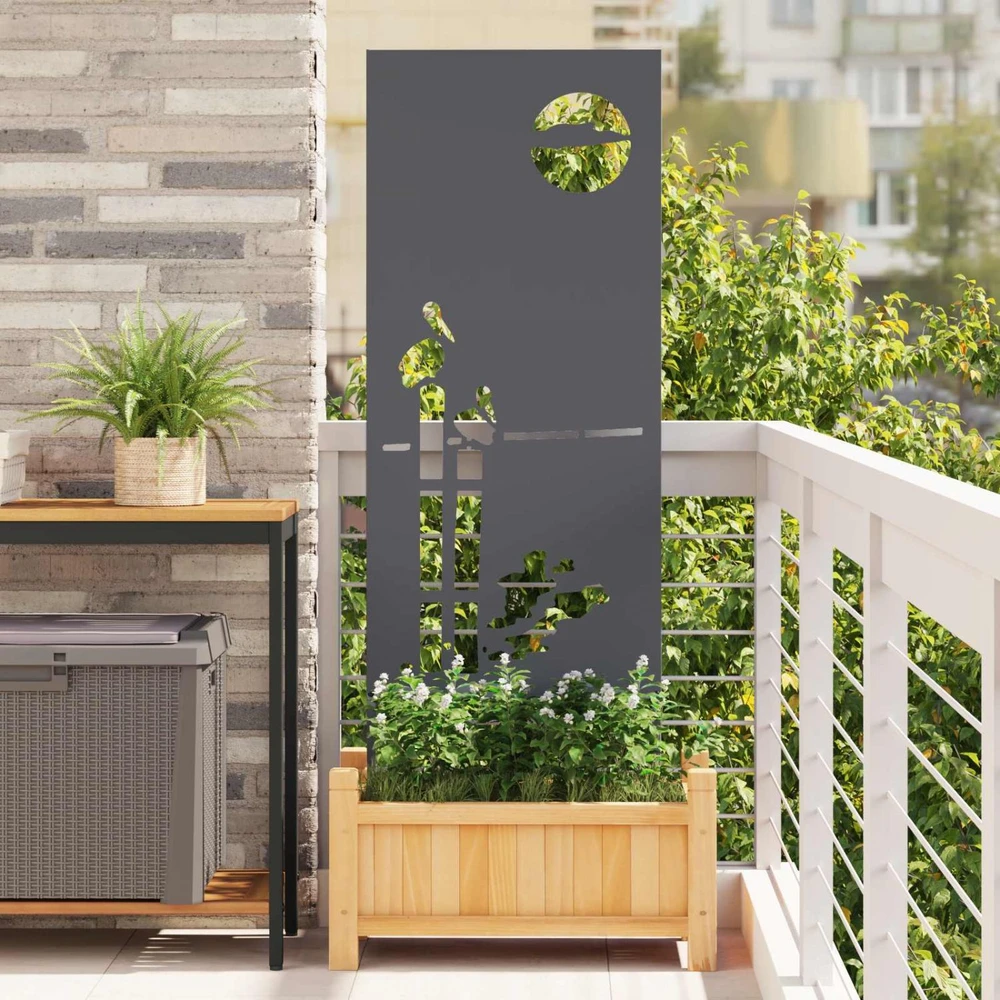 Sodo privatumo ekranas „Fretwork“ Antracitas 50 x 140 cm